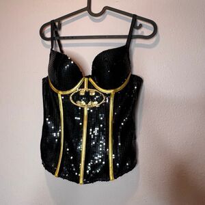 Warner Bros. officially licensed DC Comics Batgirl sequin corset costume piece